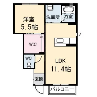ラ・ヴィータ国富 参番館【1階】の間取り