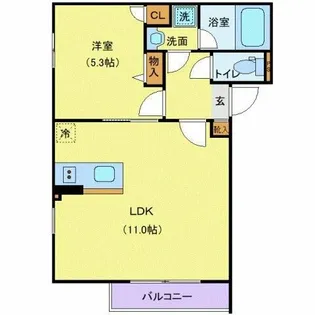 LUNIQ文京音羽North【1階】の間取り