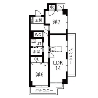 メゾン深山【4階】の間取り
