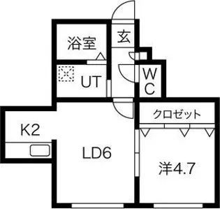 ポルトボヌール南7条【2階】の間取り