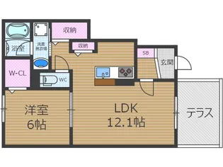 Gladness正雀【1階】の間取り