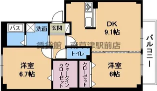 サンスマイル【1階】の間取り