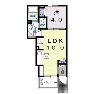ブラン ヴェール【1階】の間取り