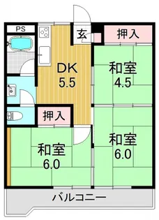 山福マンション【7階】の間取り