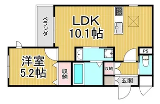 ラ・カーサ西宮北口2【3階】の間取り