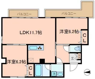 エクシード根岸アメニティーレジデンス【4階】の間取り