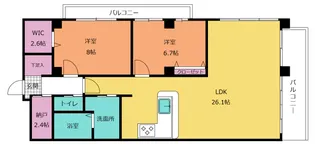 ラ・フォルトゥレス・ド・フェ覚王山【3階】の間取り