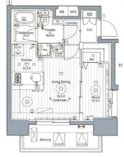 エステムコート名古屋新栄VI アートテラス【5階】の間取り