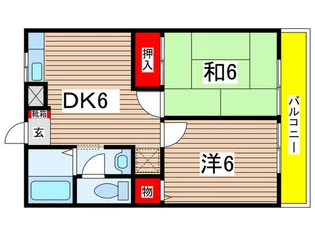 コーポラスミネ【1階】の間取り