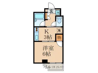 ハイツ越後屋【4階】の間取り