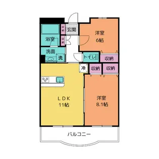 エルカーサ沼津【1階】の間取り