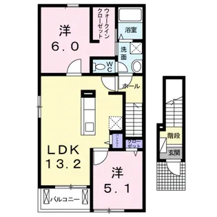 ヴェルテA【2階】の間取り