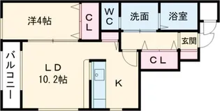 スプリングベル さやか【1階】の間取り