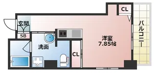 ヴィレッジリバー阿倍野【4階】の間取り