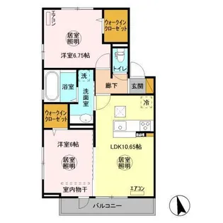 ボヌール上村【1階】の間取り