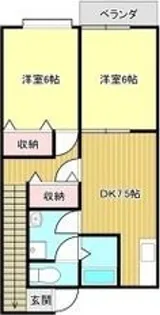 ファミールヤマモト【2階】の間取り