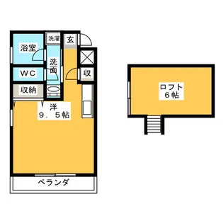 イーダッシュ八幡【5階】の間取り