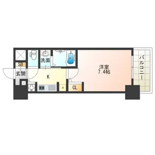 梅田ウエストレジデンス【6階】の間取り