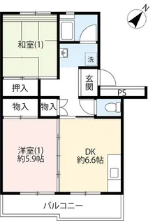UR東四ッ木二丁目第二【5階】の間取り