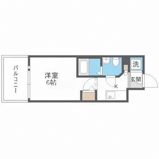 エスリード大阪 NAGAHORI GATE【6階】の間取り