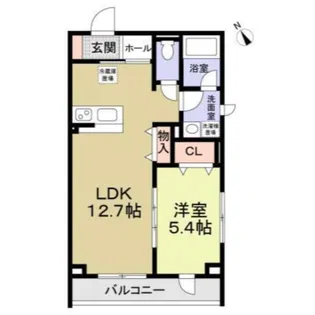レザン東長沼【1階】の間取り
