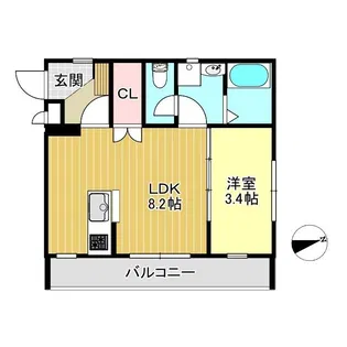パインズハイム【3階】の間取り