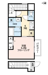 Fフラッツ柿の木坂【2階】の間取り