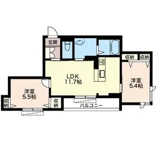 Tレジデンス【1階】の間取り