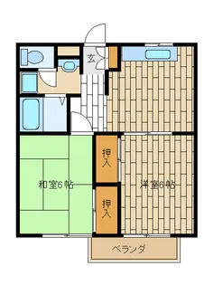 コーポラス南葛西【1階】の間取り
