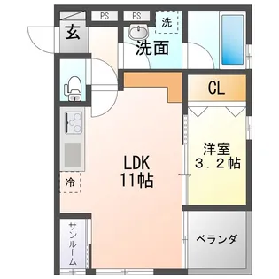 グランノア金沢【3階】の間取り