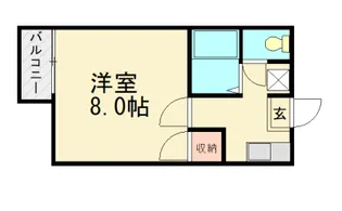 ハミングタウン高辻ヶ丘A【2階】の間取り