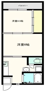 コーポ卯月【2階】の間取り