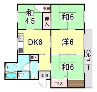 上高丸南住宅4号棟【5階】の間取り
