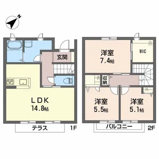 シャーメゾンwillの間取り