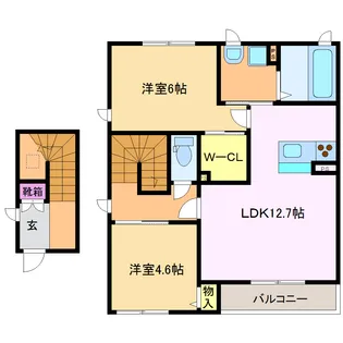 ルナクレールAKIRA【2階】の間取り