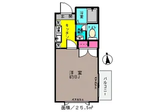 DIANA COURT汐見丘【2階】の間取り