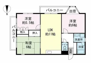 パミール香貫A【3階】の間取り