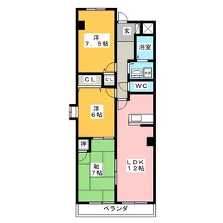 カーサ長良パーク【2階】の間取り