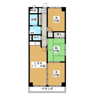 ルミエール ハクヨウ【2階】の間取り