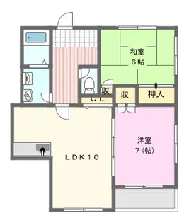 尾野スカイハイツ3【2階】の間取り
