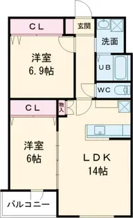 Face Mansion(フェイスマンション)【2階】の間取り