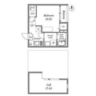 ハーモニーテラス太秦宮ノ前町【2階】の間取り
