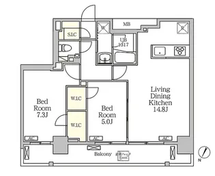 ジオエント白金台【12階】の間取り