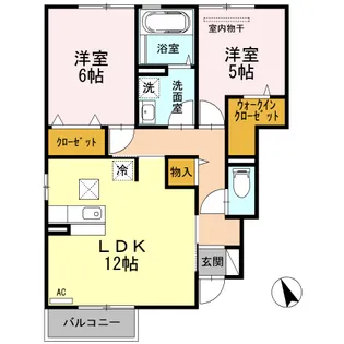 広島県福山市曙町3【アパート】の間取り