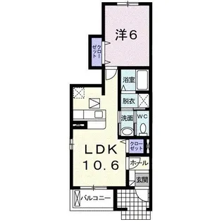 K・U・3A【1階】の間取り