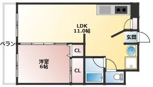 パラッツォ櫛原【3階】の間取り