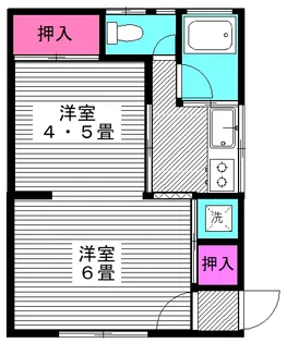 弥生荘【1階】の間取り
