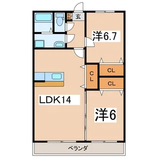 ファインコート【2階】の間取り