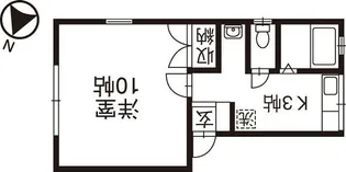 マーセルヨコガワ【1階】の間取り