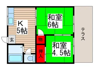 白鳥荘【1階】の間取り